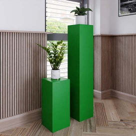 1010 - Groen Gelakte Zuil - MDF - 300 x 300 x 1200 mm (1)