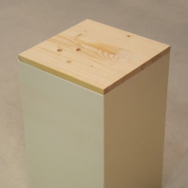9005 - Topplaat vurenhout voor sokkels/zuilen/pilaren - Grenenhout - 400 x 400 mm (2)
