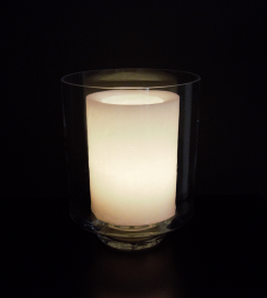 9106 - Kaarshouder Lampyon voor windlicht wit - ⌀19 x 25 cm (1)