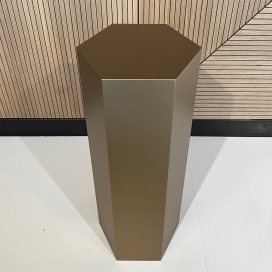 1202 - Antiek Brons Gelakte Zuil Hexagon - MDF - 350 x 800 mm (2)
