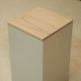 9003 - Topplaat Amerikaans tulpenhout voor sokkels/zuilen/pilaren - Tulpenhout - 400 x 400 mm (2) (thumbnail)