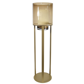 4018 - Sokkel Metaal Rond Goud | Excl. Windlicht - ⌀275 x 1000 mm (2)