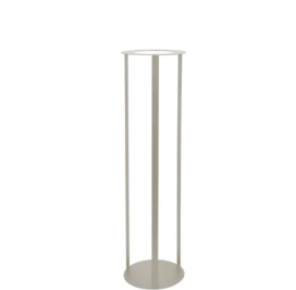 4031 - Sokkel Metaal Rond Ivoor  excl. windlicht - ⌀27.5 x 120 cm (1)