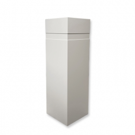 1013 - Wit Gelakte Design Zuil Met Kraag - MDF - 400 x 400 x 700 mm (4)