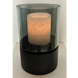 4010 - Sokkel tafelmodel Metaal Zwart | excl. Windlicht - ⌀27.5 x 15 cm (2)