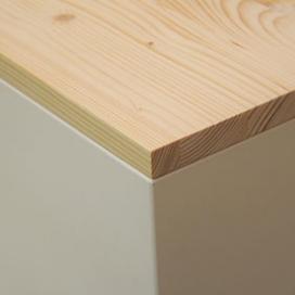 9005 - Topplaat vurenhout voor sokkels/zuilen/pilaren - Grenenhout - 400 x 400 mm (1)