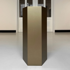 1202 - Antiek Brons Gelakte Zuil Hexagon - MDF - 350 x 800 mm (3)