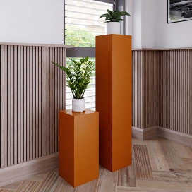 1006 - Oranje Gelakte Zuil - MDF - 450 x 450 x 450 mm (1)