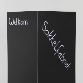 1012 - Design Sokkel | Schoolbordverf - MDF vochtwerend - 350 x 350 x 800 mm (2) (thumbnail)