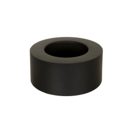 4009 - Sokkel tafelmodel Metaal Zwart | Windlicht Rookglas - ⌀13.5 x 25.5 cm (3)