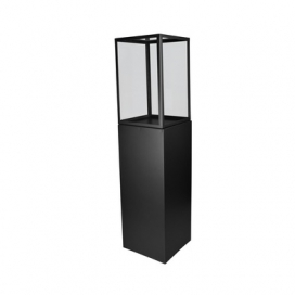9104 - Windlicht Kubus Rookglas - Glas - 30 x 30 x 50 cm (2)
