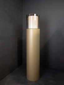 4015 - OP=OP  Sokkel Metaal Rond Goud  excl. windlichten - ⌀27.5 x 80 cm (5)