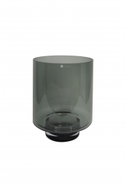 9102 - Windlicht rookglas voor metalen sokkel/zuil/pilaar - Glas - ⌀275 x 350 mm (2)